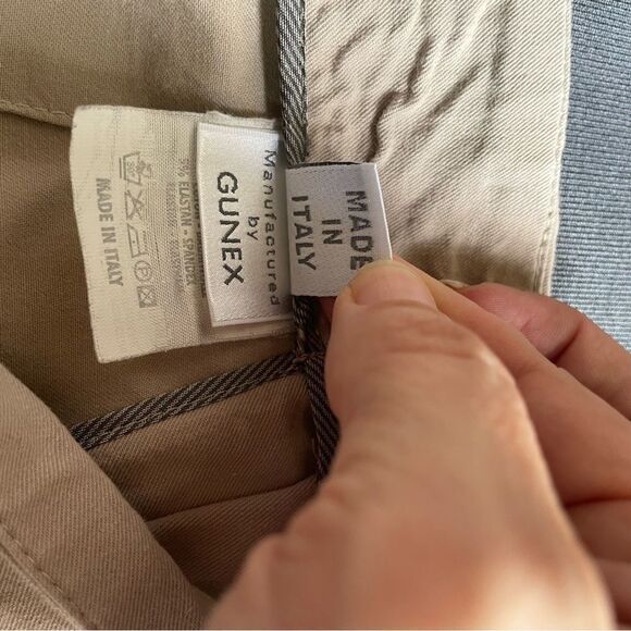 Brunello Cucinelli Cotton Blend High Rise Straight Leg Pants - Picture 6 of 7